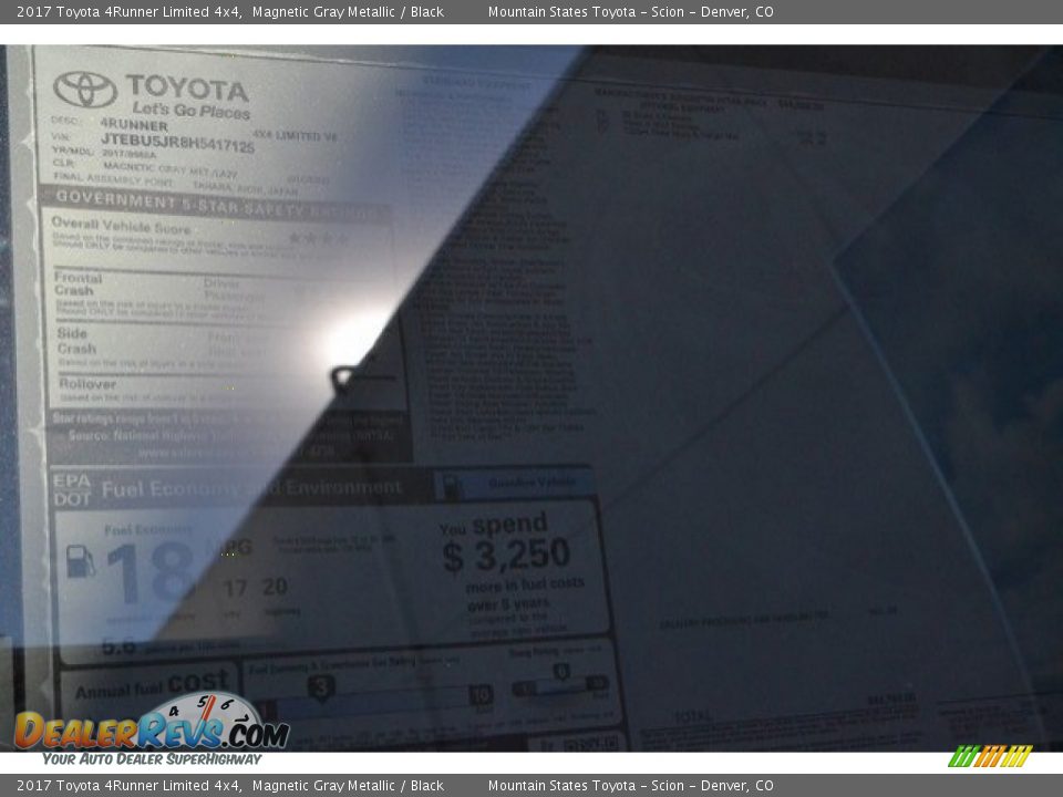 2017 Toyota 4Runner Limited 4x4 Magnetic Gray Metallic / Black Photo #10