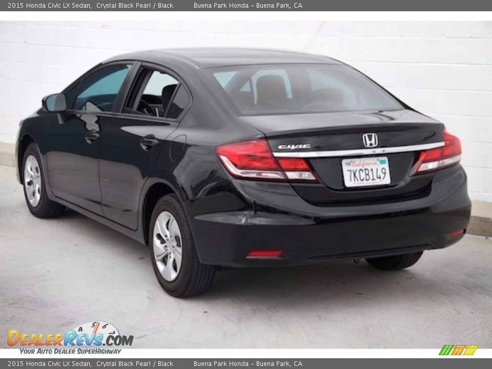 2015 Honda Civic LX Sedan Crystal Black Pearl / Black Photo #2