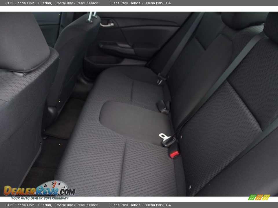 2015 Honda Civic LX Sedan Crystal Black Pearl / Black Photo #4