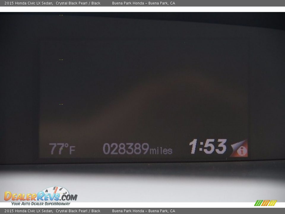 2015 Honda Civic LX Sedan Crystal Black Pearl / Black Photo #6