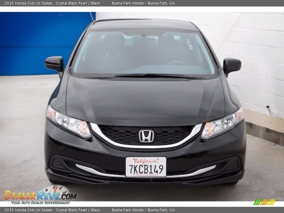 2015 Honda Civic LX Sedan Crystal Black Pearl / Black Photo #7
