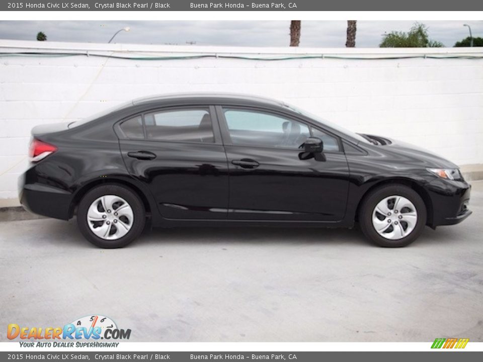 2015 Honda Civic LX Sedan Crystal Black Pearl / Black Photo #8