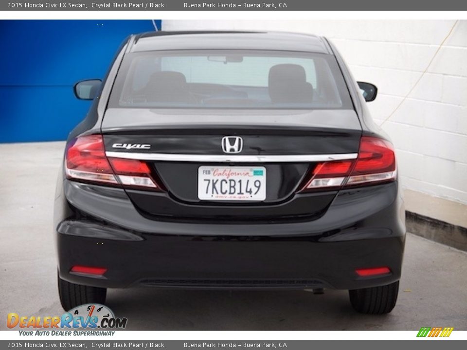 2015 Honda Civic LX Sedan Crystal Black Pearl / Black Photo #9