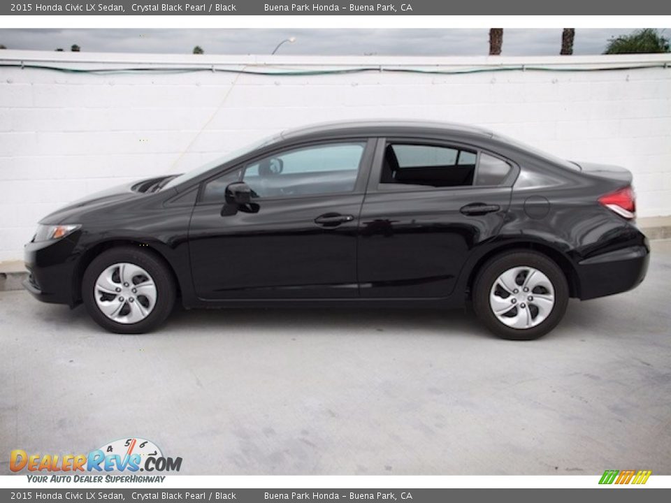 2015 Honda Civic LX Sedan Crystal Black Pearl / Black Photo #10