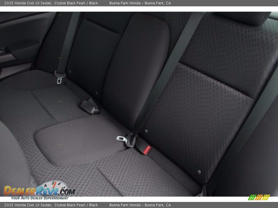 2015 Honda Civic LX Sedan Crystal Black Pearl / Black Photo #13
