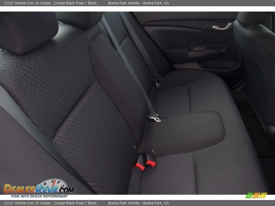 2015 Honda Civic LX Sedan Crystal Black Pearl / Black Photo #14
