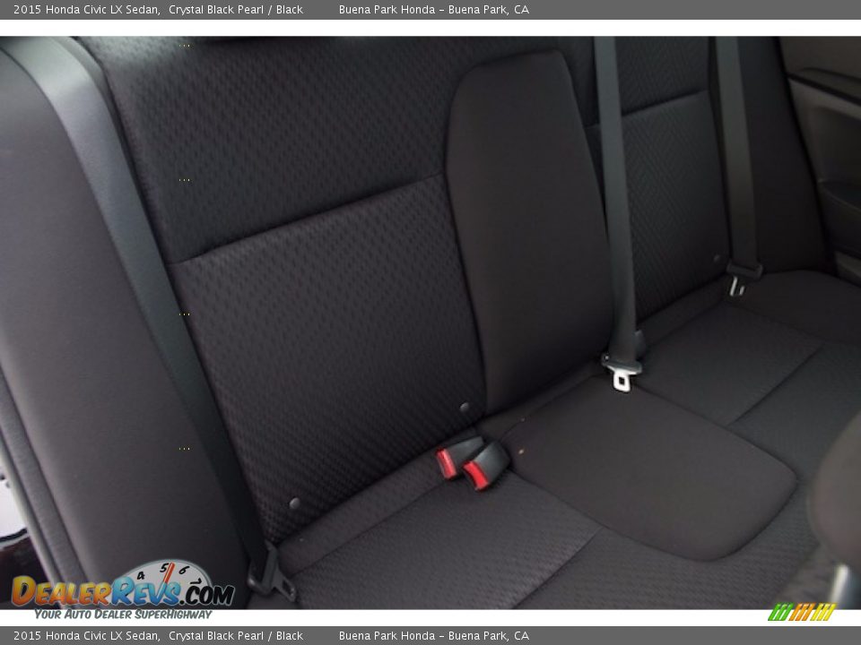 2015 Honda Civic LX Sedan Crystal Black Pearl / Black Photo #15