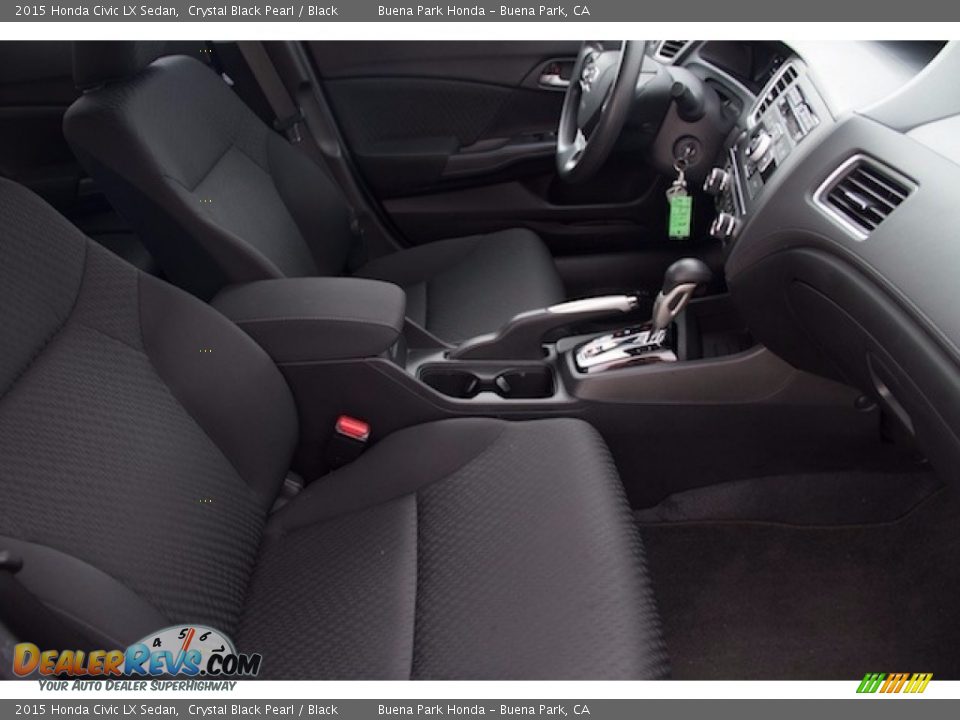 2015 Honda Civic LX Sedan Crystal Black Pearl / Black Photo #16