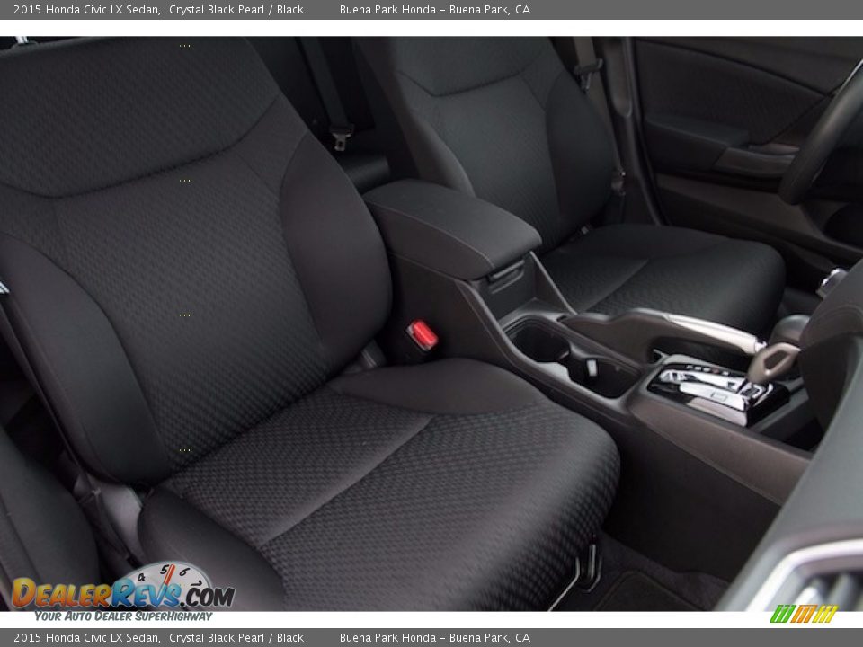 2015 Honda Civic LX Sedan Crystal Black Pearl / Black Photo #17