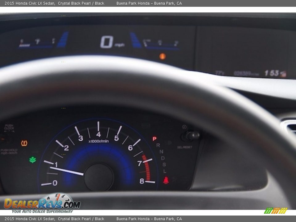 2015 Honda Civic LX Sedan Crystal Black Pearl / Black Photo #18