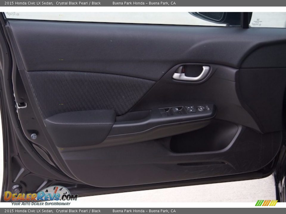 2015 Honda Civic LX Sedan Crystal Black Pearl / Black Photo #20