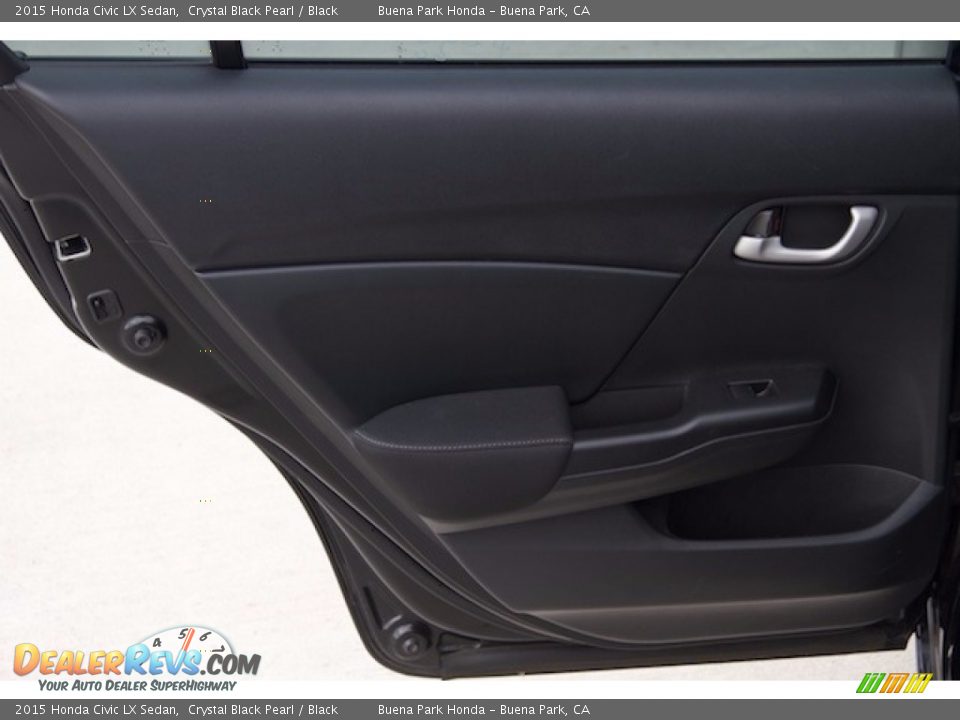2015 Honda Civic LX Sedan Crystal Black Pearl / Black Photo #21