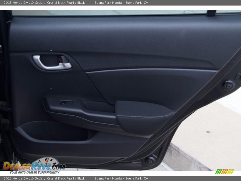 2015 Honda Civic LX Sedan Crystal Black Pearl / Black Photo #22