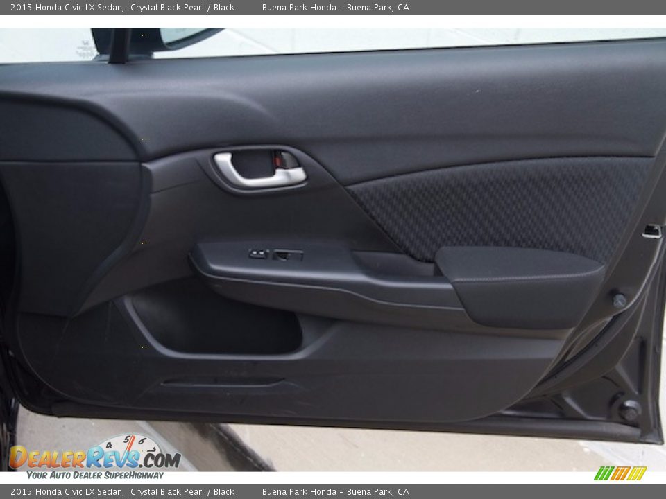 2015 Honda Civic LX Sedan Crystal Black Pearl / Black Photo #23