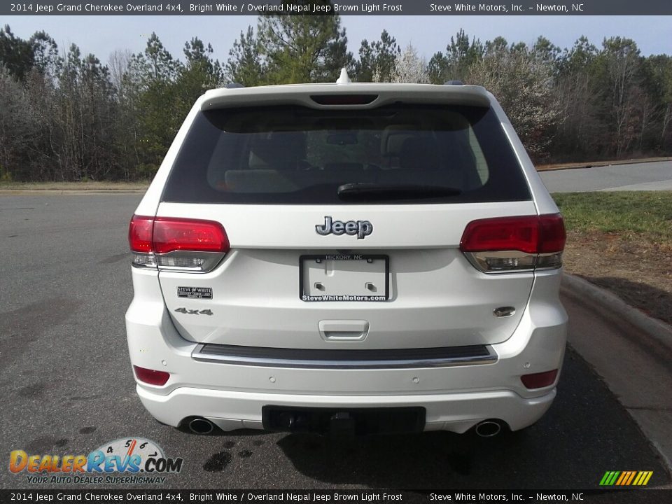 2014 Jeep Grand Cherokee Overland 4x4 Bright White / Overland Nepal Jeep Brown Light Frost Photo #7