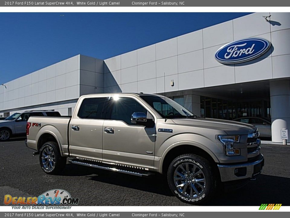 2017 Ford F150 Lariat SuperCrew 4X4 White Gold / Light Camel Photo #1