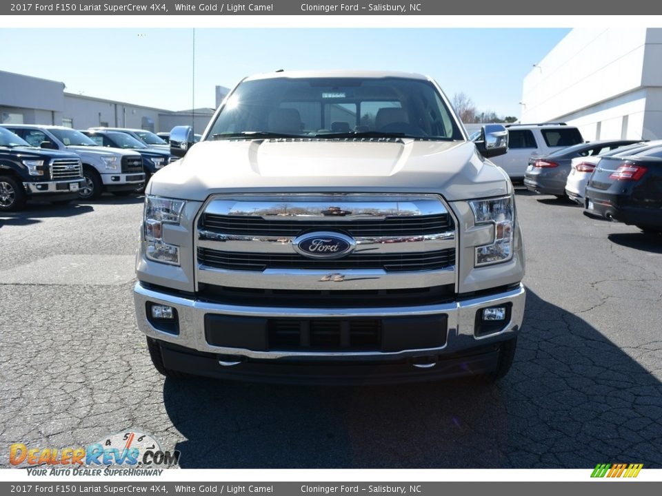 2017 Ford F150 Lariat SuperCrew 4X4 White Gold / Light Camel Photo #4