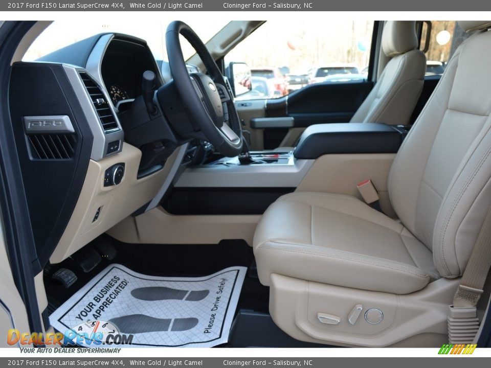 2017 Ford F150 Lariat SuperCrew 4X4 White Gold / Light Camel Photo #8