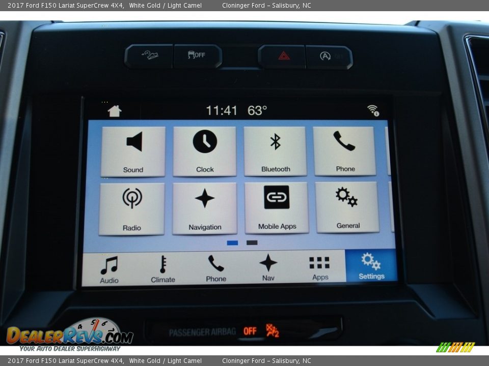 2017 Ford F150 Lariat SuperCrew 4X4 White Gold / Light Camel Photo #12