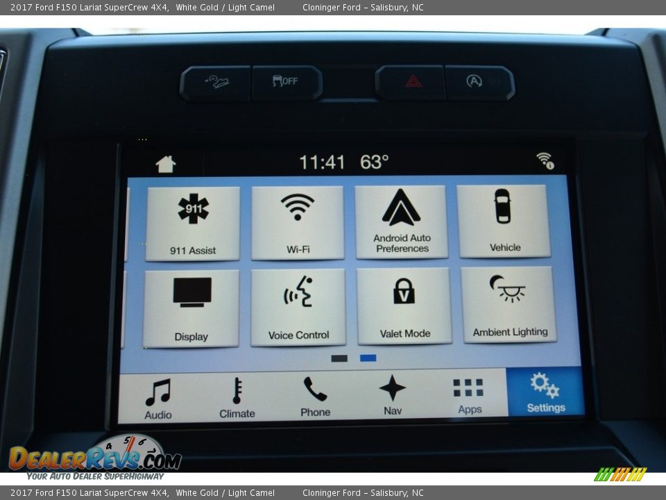 2017 Ford F150 Lariat SuperCrew 4X4 White Gold / Light Camel Photo #13