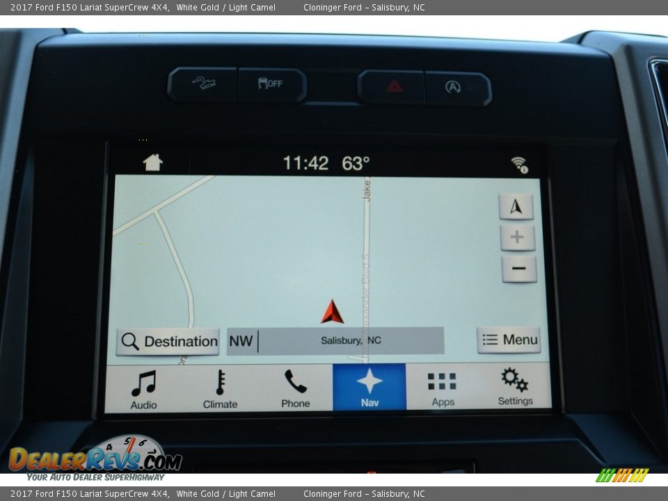 2017 Ford F150 Lariat SuperCrew 4X4 White Gold / Light Camel Photo #14