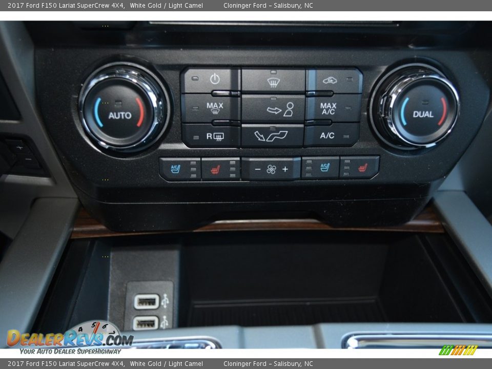 2017 Ford F150 Lariat SuperCrew 4X4 White Gold / Light Camel Photo #16