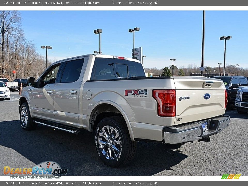 2017 Ford F150 Lariat SuperCrew 4X4 White Gold / Light Camel Photo #26