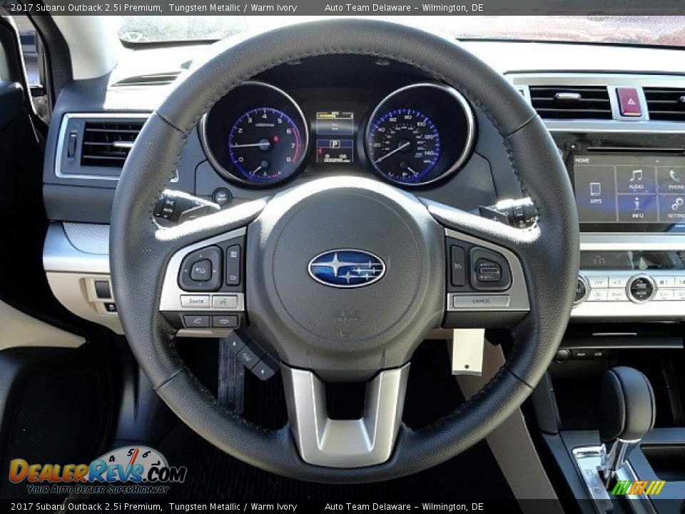2017 Subaru Outback 2.5i Premium Tungsten Metallic / Warm Ivory Photo #18