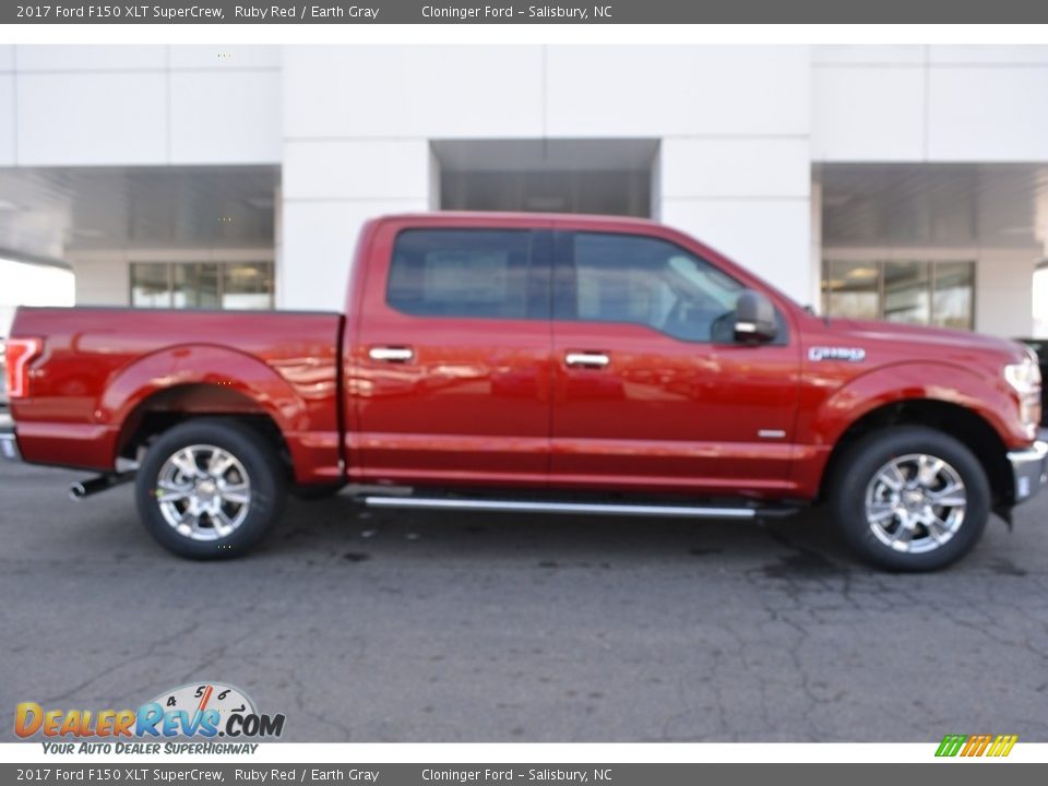 2017 Ford F150 XLT SuperCrew Ruby Red / Earth Gray Photo #2