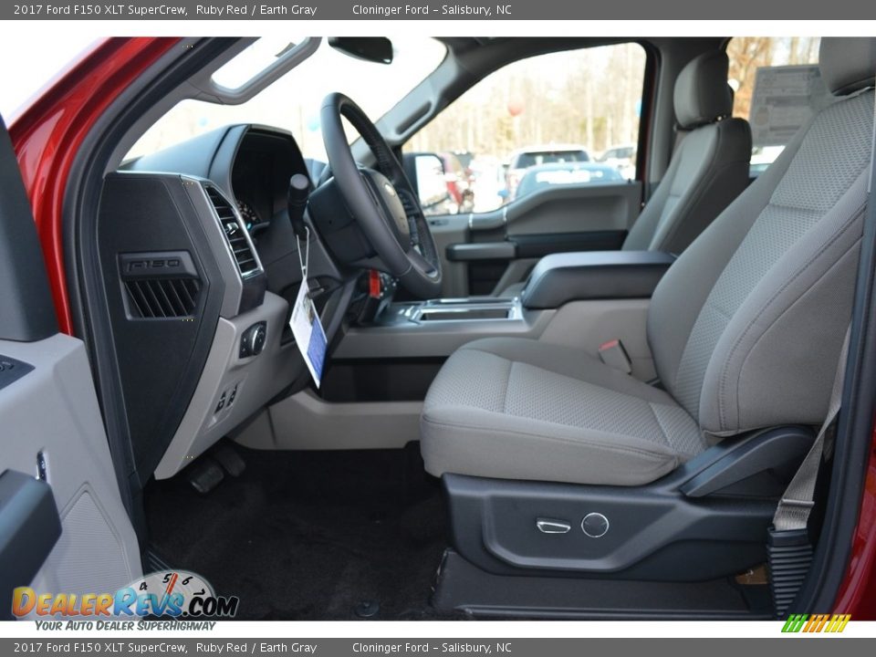 2017 Ford F150 XLT SuperCrew Ruby Red / Earth Gray Photo #8