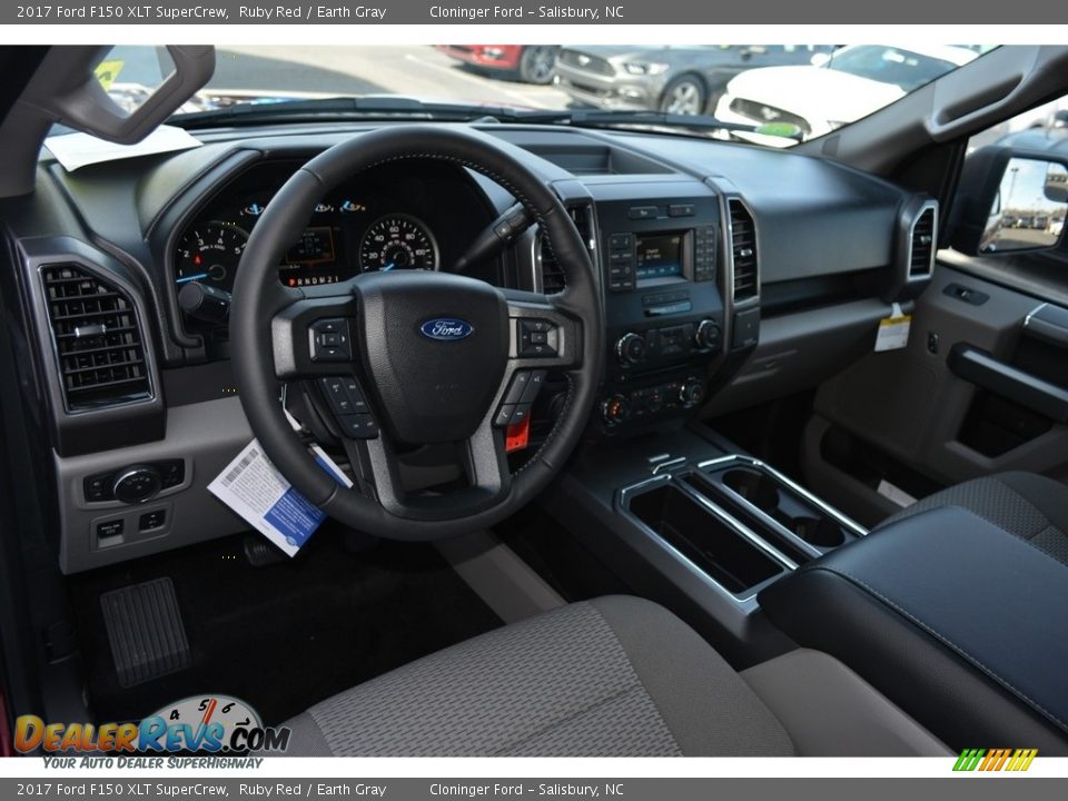 2017 Ford F150 XLT SuperCrew Ruby Red / Earth Gray Photo #9