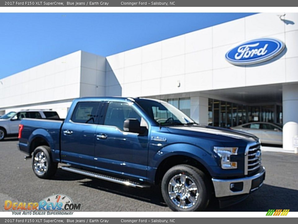 2017 Ford F150 XLT SuperCrew Blue Jeans / Earth Gray Photo #1