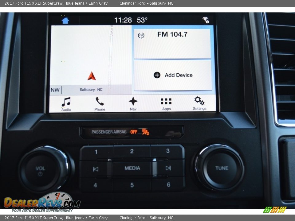 2017 Ford F150 XLT SuperCrew Blue Jeans / Earth Gray Photo #11