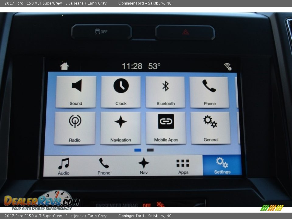 2017 Ford F150 XLT SuperCrew Blue Jeans / Earth Gray Photo #12