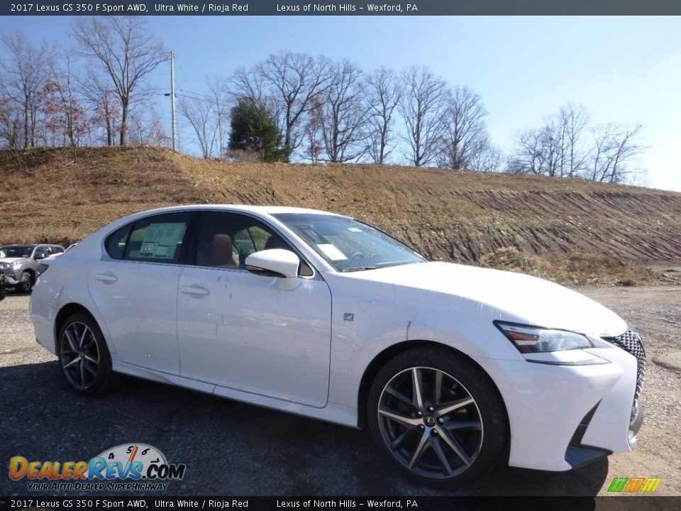 2017 Lexus GS 350 F Sport AWD Ultra White / Rioja Red Photo #1