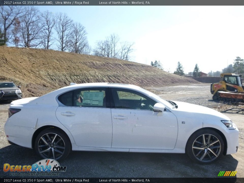 2017 Lexus GS 350 F Sport AWD Ultra White / Rioja Red Photo #2