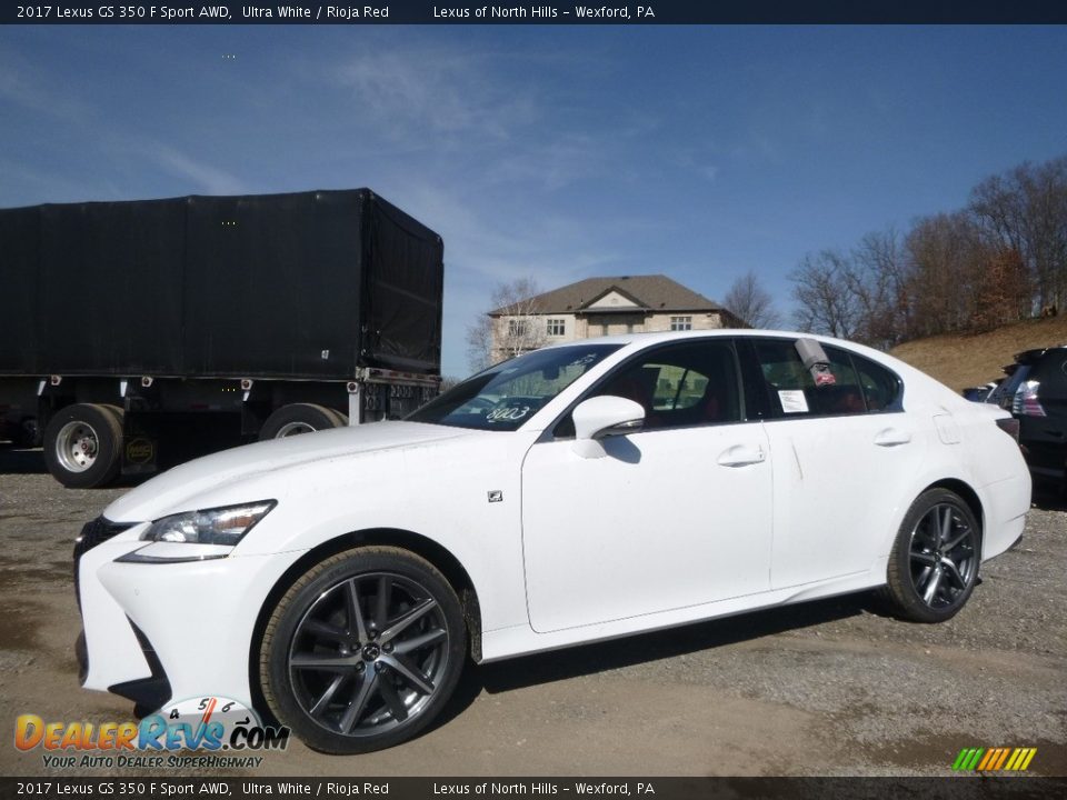 2017 Lexus GS 350 F Sport AWD Ultra White / Rioja Red Photo #4