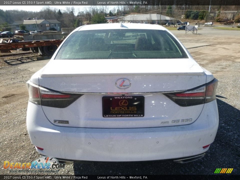 2017 Lexus GS 350 F Sport AWD Ultra White / Rioja Red Photo #6