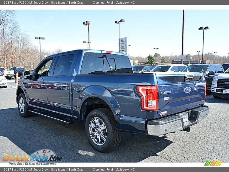 2017 Ford F150 XLT SuperCrew Blue Jeans / Earth Gray Photo #22