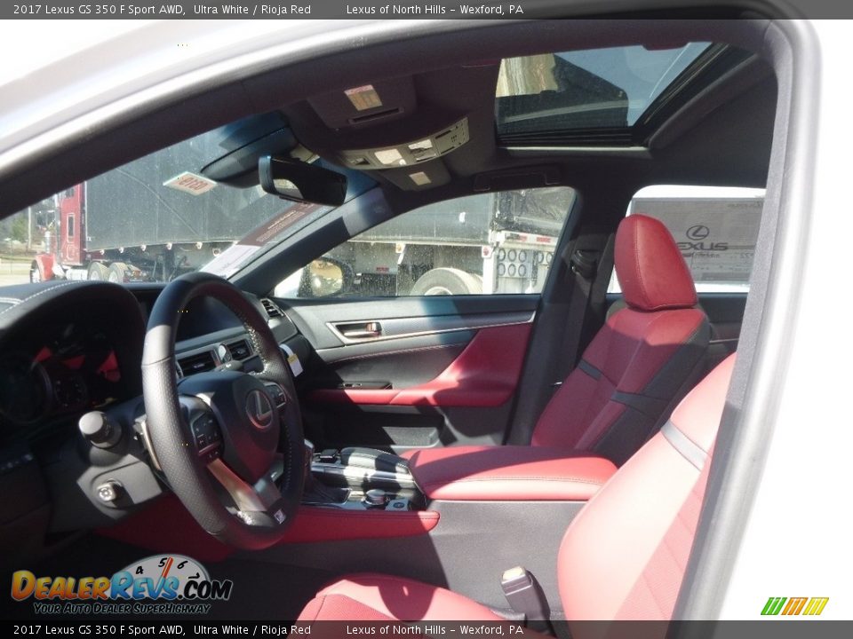 2017 Lexus GS 350 F Sport AWD Ultra White / Rioja Red Photo #7
