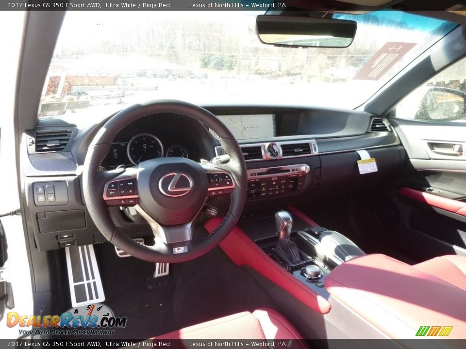 2017 Lexus GS 350 F Sport AWD Ultra White / Rioja Red Photo #9