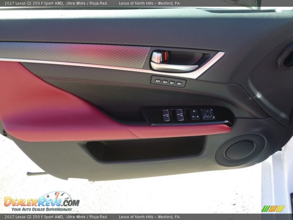 2017 Lexus GS 350 F Sport AWD Ultra White / Rioja Red Photo #10