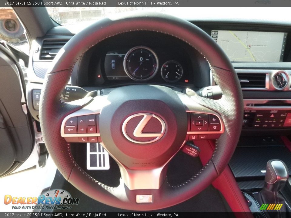 2017 Lexus GS 350 F Sport AWD Ultra White / Rioja Red Photo #12