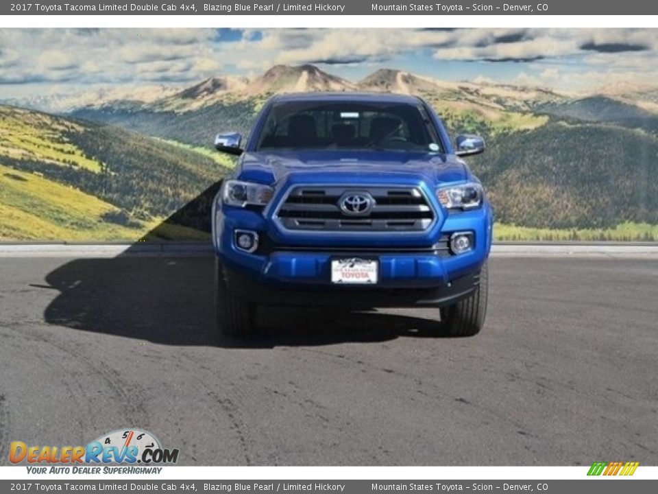 2017 Toyota Tacoma Limited Double Cab 4x4 Blazing Blue Pearl / Limited Hickory Photo #2