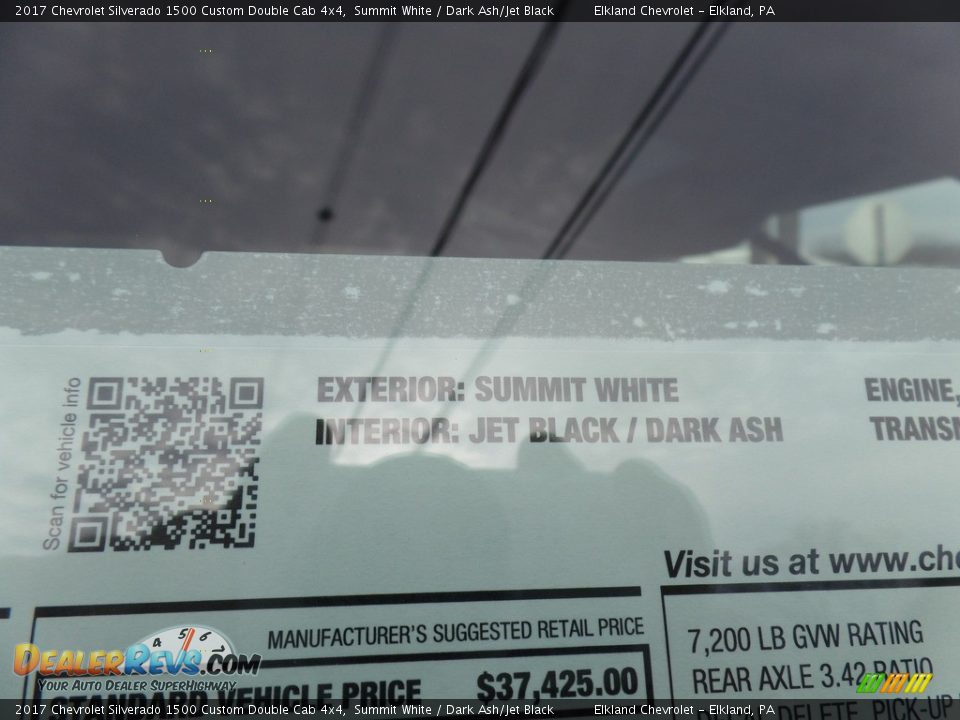 2017 Chevrolet Silverado 1500 Custom Double Cab 4x4 Summit White / Dark Ash/Jet Black Photo #18