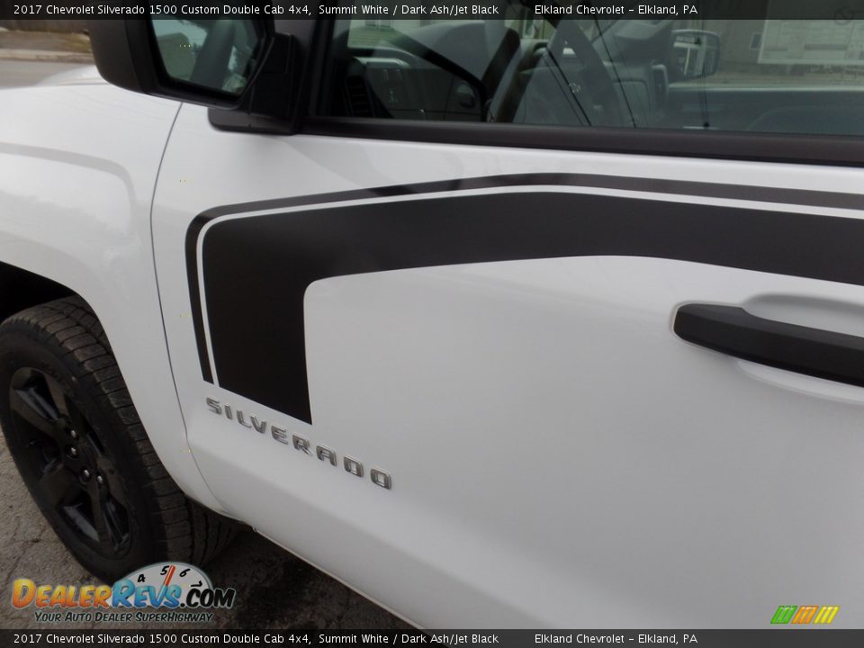 2017 Chevrolet Silverado 1500 Custom Double Cab 4x4 Summit White / Dark Ash/Jet Black Photo #23