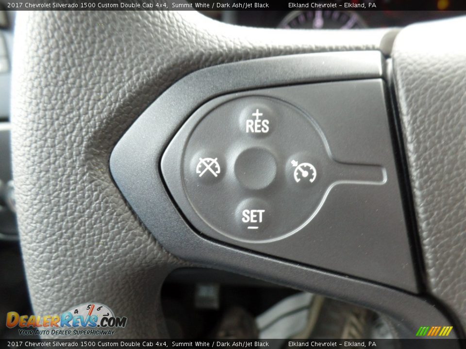 2017 Chevrolet Silverado 1500 Custom Double Cab 4x4 Summit White / Dark Ash/Jet Black Photo #30