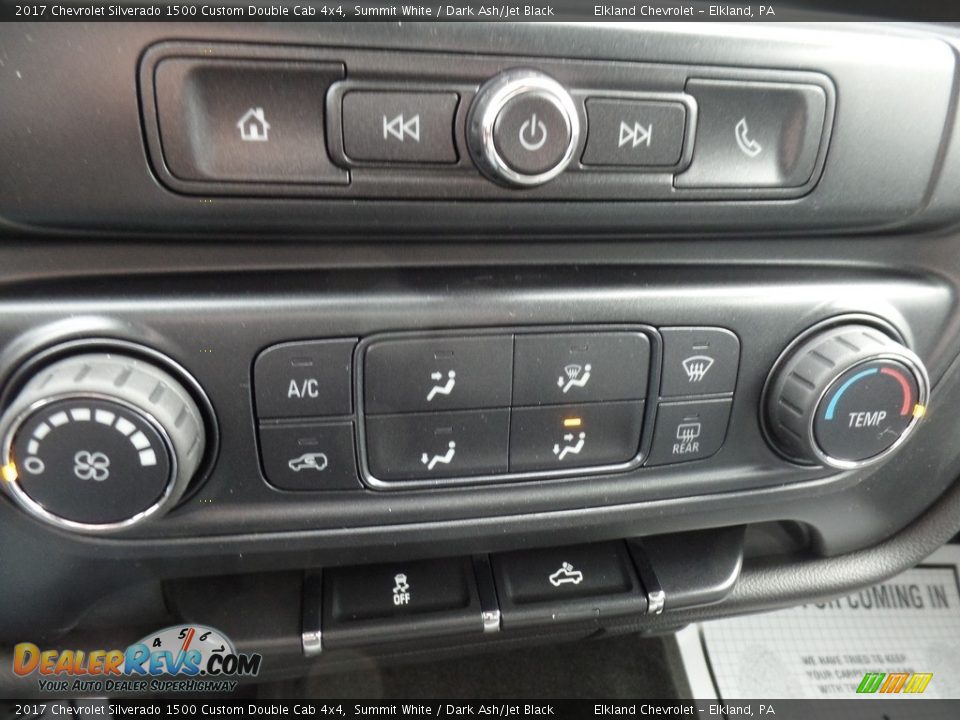 2017 Chevrolet Silverado 1500 Custom Double Cab 4x4 Summit White / Dark Ash/Jet Black Photo #32