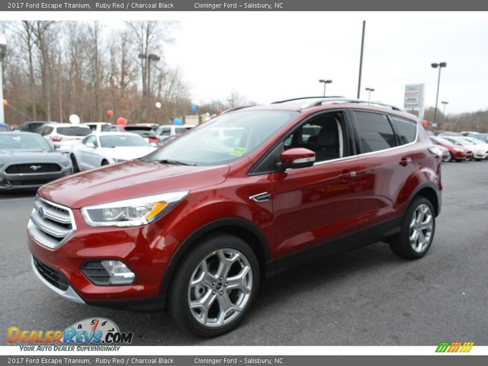2017 Ford Escape Titanium Ruby Red / Charcoal Black Photo #3