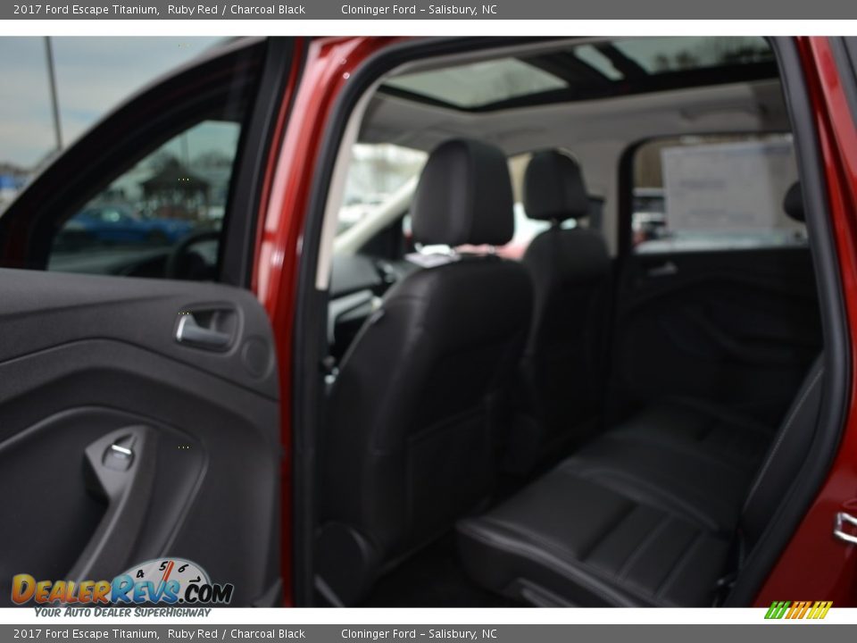 2017 Ford Escape Titanium Ruby Red / Charcoal Black Photo #9